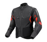 Rebelhorn Hiker 4 Veste textile moto imperméable, noir-gris-rouge, taille 3XL pour homme