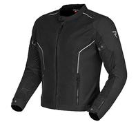 REBELHORN Wave Veste de moto pour homme | Textile | Empiècements d'aération en maille | Protections coudes et épaules niveau 2 | Poche de protection dorsale | Tailles jusqu'à 10XL, Noir, XXL