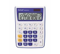 REBELL Calculatrice de re-Calculatrice sdc912vl sdc912, 12 chiffres pour le bureau et la maison, Dual Fonctionnement, Violet