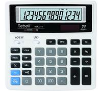 REBELL re-Calculatrice bdc314 bdc314, 14 chiffres angewinkeltem, écran LCD, Blanc