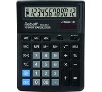 REBELL re-Calculatrice bdc412 bdc412, écran 12 chiffres et angewinkeltem, noir