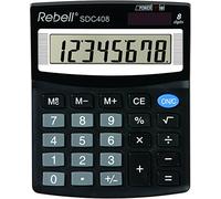 REBELL re-Calculatrice sdc408 sdc408, Standard équipement et angewinkeltem Écran 8 chiffres, noir
