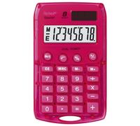 Rebel 77234P Calculatrice de poche 8 chiffres solaire/pile Rose