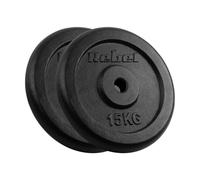 Rebelle Fonte Poids Set 2x15kg Trou 31mm Plaque Classique RBA-2130