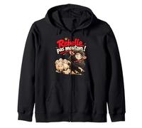 Rebelle Pas Mouton Esprit Libre Humour Sweat à Capuche