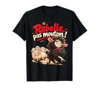 Rebelle Pas Mouton Esprit Libre Humour T-Shirt Graphique avec Valeur
