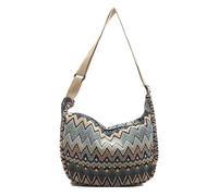 Rebellious 2025 Sac à bandoulière en toile pour femmes Sacs à bandoulière Grand bilan de capacité pour le shopping et les voyages Sac à bandoulière, bleu clair