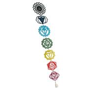 Rebellious 7 Chakras Méditations Acrylique Ornement Suspendu Pendentif Géométrie Fleur Plaquettes pour Maison Appartement Décors Cadeau Spirituel Chakras Symbole Pendentif Décoration