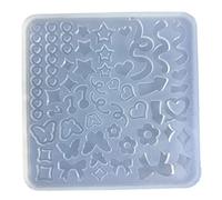 Rebellious Accessoires de bandes colorées - Moule en silicone - Remplissage - Décors - Porte-clés - Pendentif - Moule d'ornement