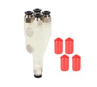 Rebellious Adaptateur de tube de guidage de filament 4 voies transparent pour imprimante 3D Connecteur d'alimentation de filament 4 en 1 avec alignement précis