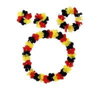 Rebellious Chaîne de fleurs à thème allemand Ornement fête de football festive Drapeaux nationaux Couleurs Accessoires élégants Femmes Ensemble de bijoux Football Championnat Décoration