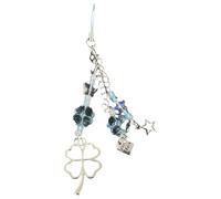 Rebellious Élégant pendentif trèfle à quatre feuilles pour téléphone portable fait à la main en acrylique et alliage pour sacs et autres, taille unique, alliage acrylique