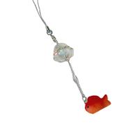 Rebellious Kois Pendentif poisson pour téléphone portable lanière méduse perles porte-clés cordon en acrylique porte-clés sac, taille unique, Alliage acrylique
