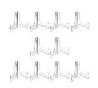 Rebellious Lot de 10 organiseurs pliables en acrylique - Idéal pour les étagères multifonctionnelles et peu encombrantes dans les salons ou lors d'expositions - Support en acrylique multi-usages