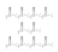 Rebellious Lot de 10 organiseurs pliables en acrylique - Idéal pour les étagères multifonctionnelles et peu encombrantes dans les salons ou lors d'expositions - Support en acrylique multi-usages