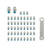Rebellious Lot de 50 crampons de pédale de vélo, boulons filetés de 4 mm, vis de rechange antidérapantes, goupille, installation facile, accessoires de pédale