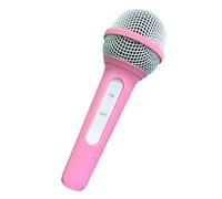 Rebellious Modèle de microphone, faux microphone léger en plastique simulé pour chanter, parler, entraînement, cosplay, photographie, fête, microphone d'exercice