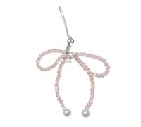 Rebellious Pendentif élégant pour téléphone portable avec nœud et étoile, porte-clés tendance en perles de cristal et papillon, Tas coloré, taille unique, Cristal de verre