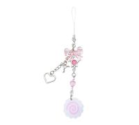 Rebellious Pendentif tendance en forme de gâteau en forme de papillon en forme de poisson pour téléphone portable, joli porte-clés en acrylique, taille unique, alliage acrylique
