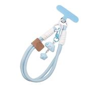 Rebellious Porte-clés mousqueton en métal robuste avec bloc de couleur en polyester tressé - Bicolore - Pour accessoires clés - Résistant à la corrosion