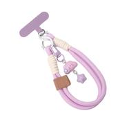 Rebellious Porte-clés mousqueton en métal robuste avec polyester tressé - Design bloc de couleur bicolore - Pour accessoires clés - Résistant à la corrosion