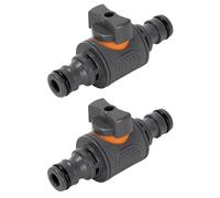 Rebellious Raccord rapide Valved - Adaptateur de joint - Répartiteur de tuyau d'eau - Pour la maison et le jardin - Ajustement de l'irrigation - Accessoire d'extension de tuyau d'arrosage