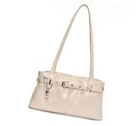 Rebellious Sac à bandoulière pour femmes PU élégant sac à main porte-aisselles à la mode avec décoration de charme pour un usage quotidien Sac distributeur quotidien, Blanc.