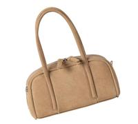 Rebellious Sac à main élégant d'inspiration coréenne Sacs à bandoulière légers Sac à bandoulière pratique en daim pour la vie quotidienne Indispensable Sac de bowling coréen Sac à bandoulière, abricot