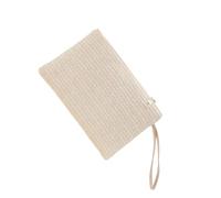 Rebellious Sac de poignet tissé avec poches zippées Porte-monnaie tendance Sac à main décontracté Sac de soirée Idéal pour organiser des objets Achats tressés pratiques, Ow