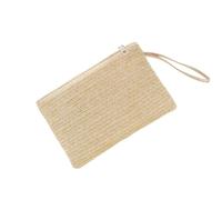 Rebellious Sac de poignet tissé avec poches zippées Porte-monnaie tendance Sac à main décontracté Sac de soirée Idéal pour organiser des objets Achats tressés pratiques, kaki