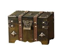 Rebellious Style européen à l'ancienne pratique Mallette en bois solide Solution de rangement élégante pour les voyageurs et les amateurs de mode. Organisateur à main Valise