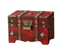 Rebellious Style européen à l'ancienne pratique Mallette en bois solide Solution de rangement élégante pour les voyageurs et les amateurs de mode. Organisateur à main Valise