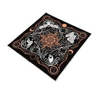 Rebellious Tapisserie carrée divination oiseau lune motif astrologie nappe tarot fournitures de sorcellerie oiseau lune motif tarot couverture spirituelle