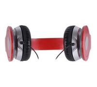 Rebeltec CITY - Écouteurs avec micro - sur-oreille - filaire - jack 3,5mm - rouge Rouge G