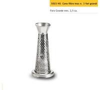 Reber cône filtre inox n. 3 trous grands 2,5 mm presse-tomates E400 9008N 400W A