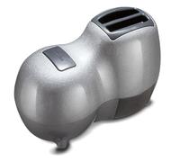 Reber - Râpe électrique Fido, 140 watts, coque en plastique, rouleau en acier, argent/noir