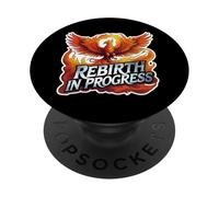 Rebirth in Progress Phoenix Rising From Ashes Comeback Clean PopSockets PopGrip Adhésif