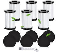 Rebirthcare 6 filtres pour Ariete Handyforce 2761 2759 Aspirateur sans fil Pièces de rechange Accessoires pour MOOSOO D600 D601 & pour Iwoly V600 Filtre d'aspirateur, 6 filtres HEPA & 6 filtres éponge