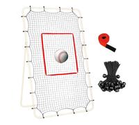 Rebondeur De Volley-Ball - Filet De Remplacement De 2,1 X 1,2 M avec 28 Cordes Élastiques, Outil D'entraînement en De 3,8 Cm avec Sangle | pour Le Baseball, Le Football, Le Hockey, Le Ten