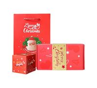 Rebondissante De Noëls - Cadeau Pliable 10 X 7,5 X 18,5 Cm, Surprise De Vacances, Conteneur En Papier Festif, Kit De Révélation Créatif Rebondissant, Accessoire De Fête De Noël | De N