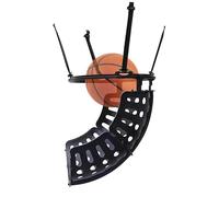 Rebondisseur de basket-ball portable, accessoire de retour de balle rotatif à 360° avec 4 crochets amovibles, installation facile, aide à l'entraînement de basket-ball pour adolescents et adultes