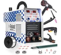 Reboot 7-in-1 Poste à Souder & Plasma Combo 130A, MIG/Fil Fourré/Stick/Ponctuelle, incl. Pistolet Bobine Alu & Lift TIG, Plasmagaz Pilote HF-Free, Dual Voltage 230V