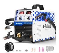 Reboot Poste à souder 6 en 1 210A MIG sans gaz MMA TIG Aluminium Tôle fine Soudage points Écran LED Mode synergique 220V Portable RBM2100 MAX