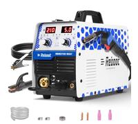 Reboot Poste de soudage MIG 5-en-1 210A Premium Alu-Ready - Mode synergique MIG/FLUX/MMA/Lift-TIG, compatible avec les pistolets à bobine, onduleur IGBT, écran LED, pour l'atelier et le bricolage