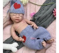 Reborblisso Garçon poupée Nouveau-né en Silicone Ultra réaliste de 44 cm - réaliste avec Bouche Ouverte et Corps posable pour Un Cadeau de noël réconfortant