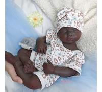 Reborblisso Poupée bébé Fille réaliste en Silicone Souple, 50 cm, Nouveau-né endormi, Lavable, Cadeau de Noël pour Personnes âgées et Enfants (Girl)