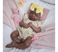 Reborblisso Poupée bébé réaliste en Silicone de 50 cm - Poupée Reborn en Silicone, Corps Entier, Nouveau-né endormi et Membres Mobiles (Boy)