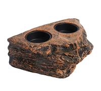 Rebord d'alimentation Gecko, Plat de Nourriture à Suspension magnétique pour Reptiles avec 2 Bols d'alimentation, pour lézard Serpent Dragon Barbu