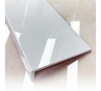 Rebord de fenêtre en UPVC en marbre blanc - Plaque de protection décorative imperméable pour rénovation de maison - Garniture de rechange durable pour intérieur et extérieur