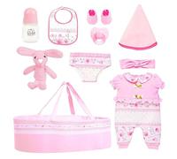 Reborn Baby Doll Accessories - 18 pouces de vêtements de bouteille de Ensemble de vêtements pour un jeu de simulation réaliste, imaginatif avec une fonction d'alimentation, des jouets de crèche